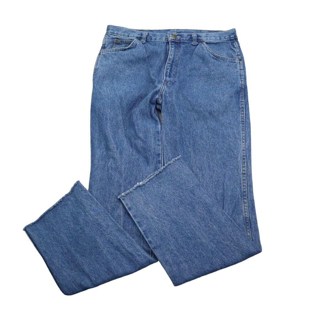 ILGWU Pants Womens 36 Blue High Waist 5 Pocket Design Straight Leg Faded Jeans